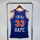 Regatas BAPE x Mitchell & Ness New York Knicks Azul e Branca ABC Basketball Swingman 1991/92 - Hardwood Classics