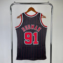 Regata Chicago Bulls Dennis Rodman Preta 1995/96 - Hardwood Classics