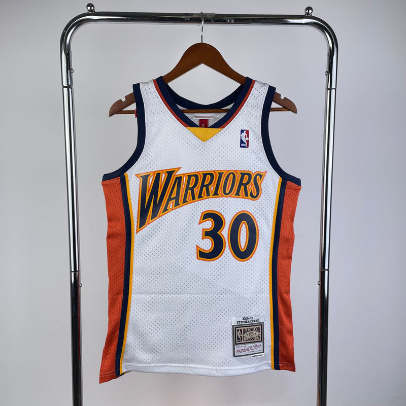 Regata Golden State Warriors Stephen Curry Branca 2009/10 - Hardwood Classics