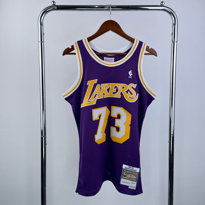Regata Los Angeles Lakers Dennis Rodman Roxa 1998/99 - Harwood Classics
