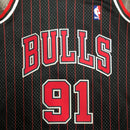 Regata Chicago Bulls Dennis Rodman Preta 1995/96 - Hardwood Classics