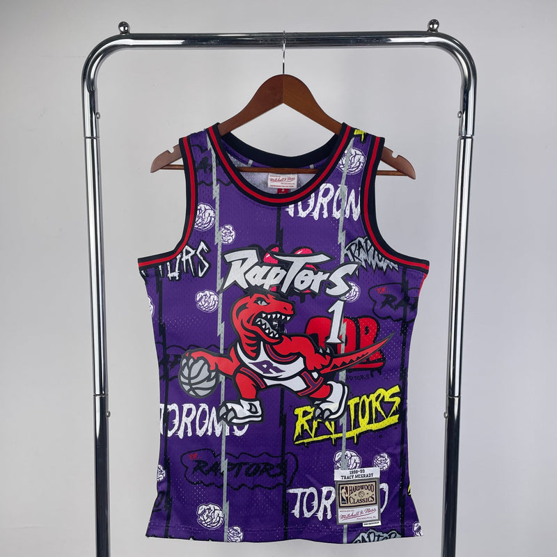 Regata Toronto Raptors Slap Stricker Roxo 1998/99 - Hardwood Classics