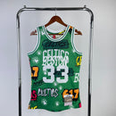 Regata Boston Celtics Slap Sticker Larry Bird Verde 1985/86 - Hardwood Classics