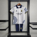 Conjunto Infantil Real Madrid Dragon Branca 2023 - Unissex