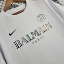 Camisa Edição Exclusiva Paris Saint Germain x Balmain Paris Branca 2023 - Masculina