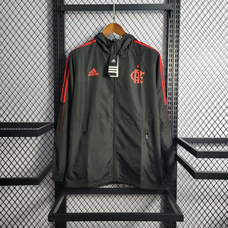 Jaqueta Corta-Vento Flamengo Preto e Vermelho 2023/24 - Masculino