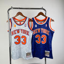 Regatas BAPE x Mitchell & Ness New York Knicks Azul e Branca ABC Basketball Swingman 1991/92 - Hardwood Classics