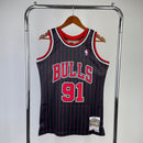 Regata Chicago Bulls Dennis Rodman Preta 1995/96 - Hardwood Classics