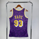 Regata BAPE x Mitchell & Ness Lakers Roxa ABC Basketball Swingman 1993 - Hardwood Classics