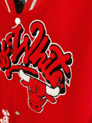 Jaqueta Off-White c/o Chicago Bulls Varsity Patchwork